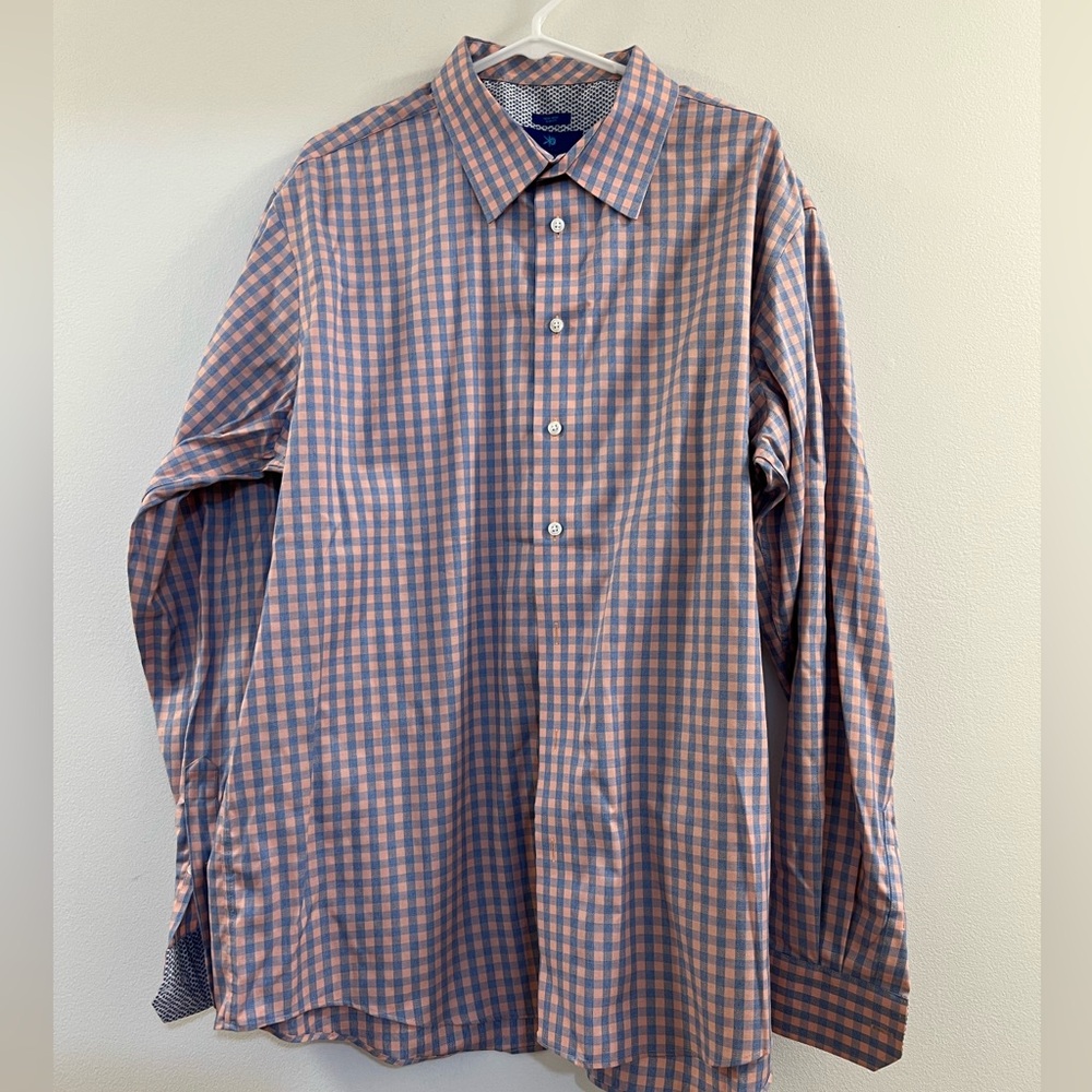 26. Egara Non-Iron Button-Front Long-Sleeve Shirt Plaid Cotton